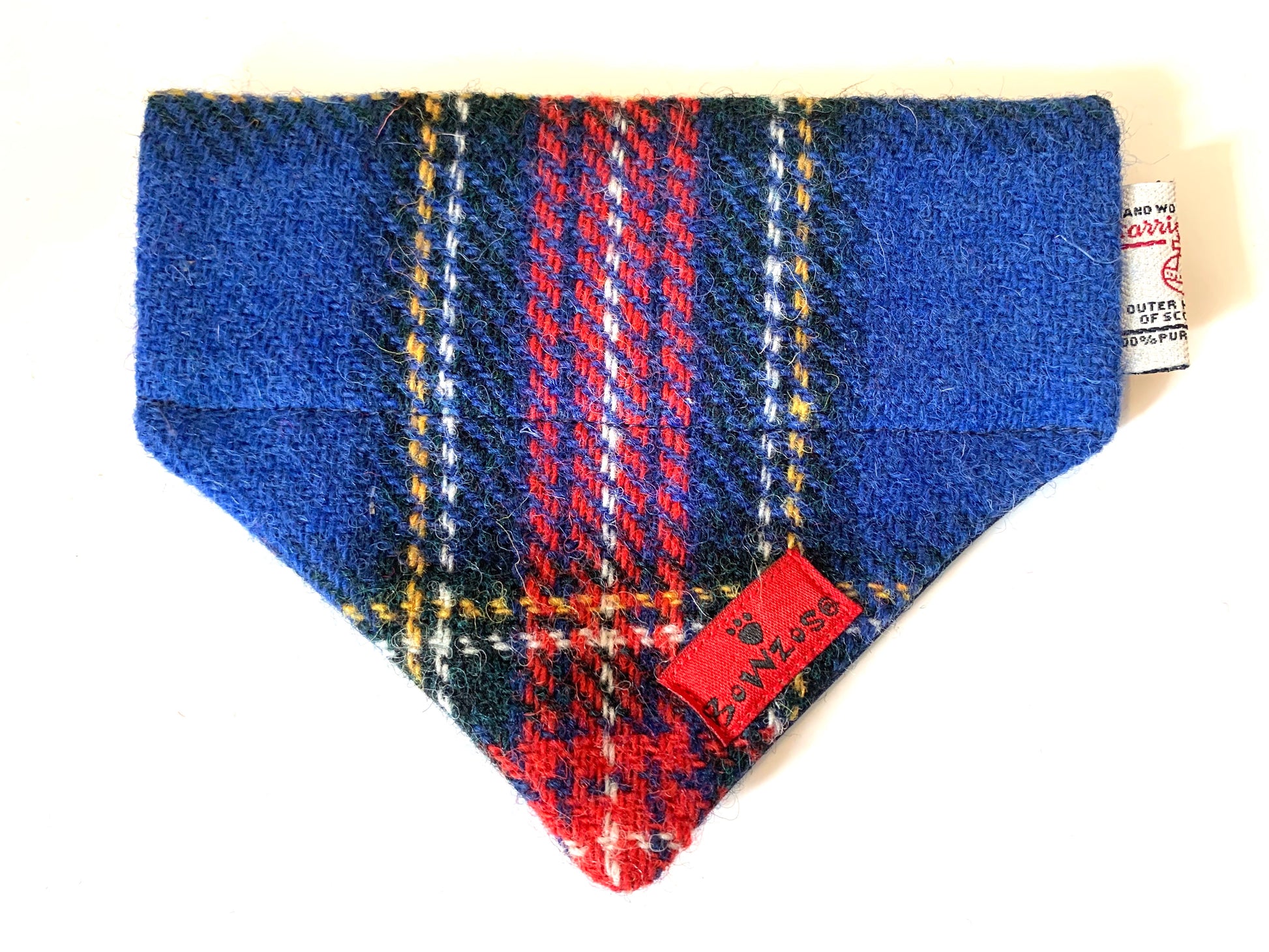 Harris Tweed Bandana - Blue Stewart Tartan - BOWZOS