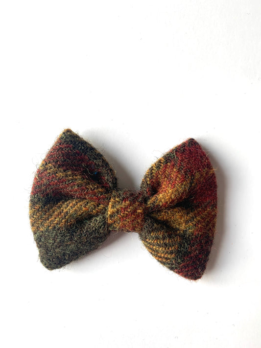 (Stornoway) Bowzos Bow - Harris Tweed® Chestnut & Mustard Check