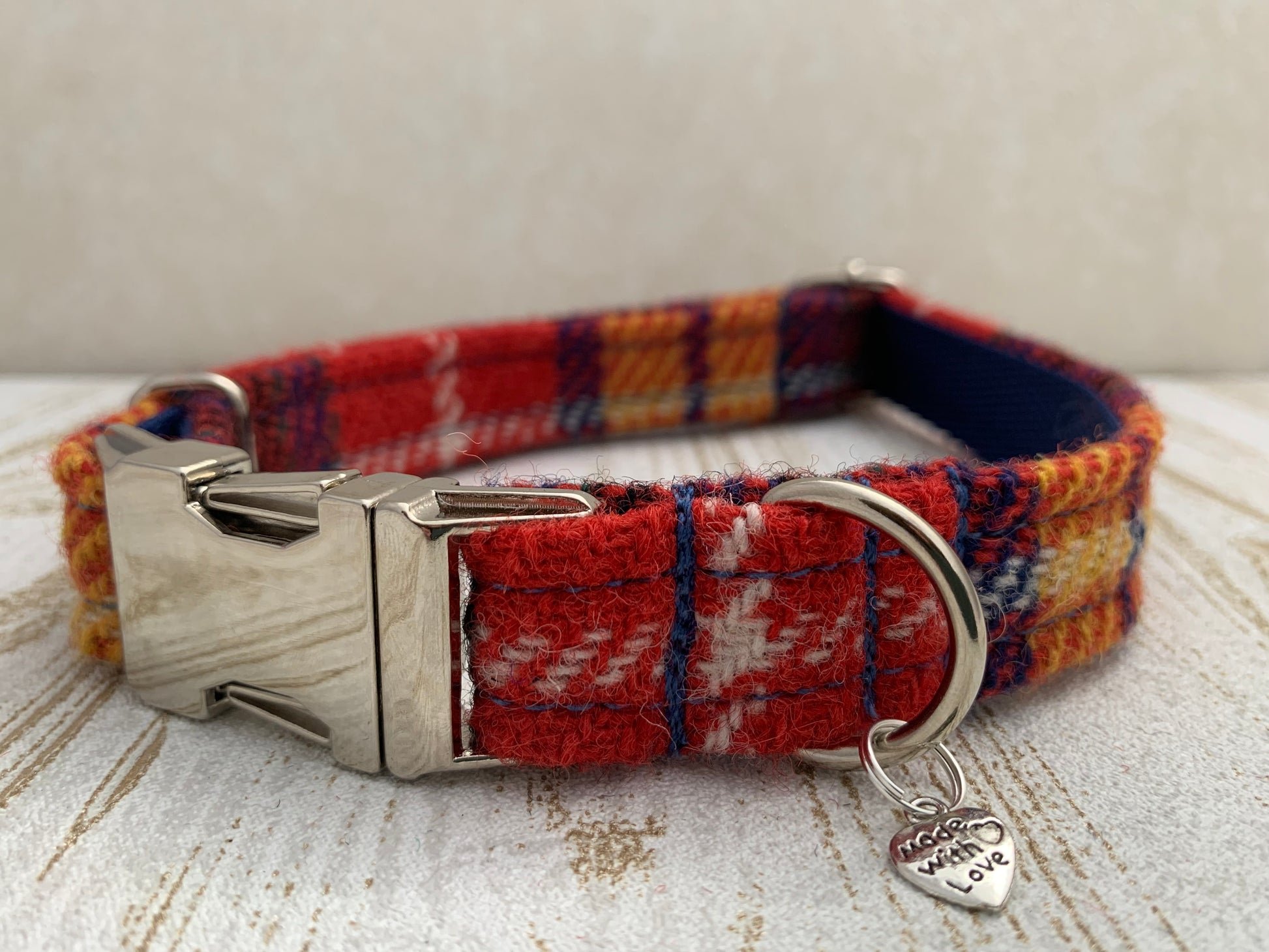 (Bute) Harris Tweed Dog Collar - Tartan - BOWZOS